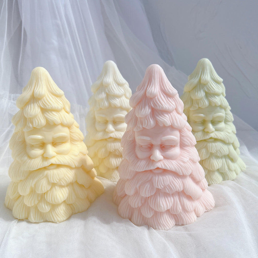 Handmade Santa Christmas Tree Candle Mould silicone candle mold from MYKA Candles and Moulds, perfect for resin moulds and unique baking mould shapes.