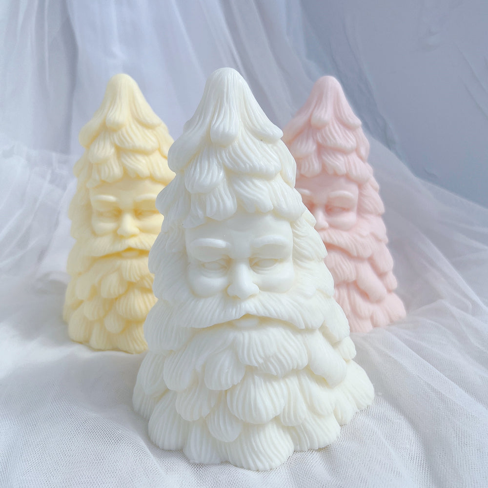 View of the Santa Christmas Tree Candle Mould silicone candle mould from MYKA Candles and Moulds, ideal for DIY soap moulds and cake mould projects.