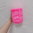 View of the Santa Pillar Candle Mould silicone candle mould from MYKA Candles and Moulds, ideal for DIY soap moulds and cake mould projects.