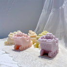 A heat-resistant Santa's Sleigh Silicone Candle Mould silicone candle mould by MYKA Candles and Moulds, ideal for soap, resin, and baking mould applications.