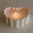 Durable Scalloped Heart Vessel Mould silicone candle mould by MYKA Candles and Moulds, ideal for flower pot moulds and candle jars.