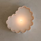 Showcasing the Scalloped Heart Vessel Mould silicone candle mould by MYKA Candles and Moulds for decorative vessel moulds and candle making.