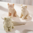 An intricate Shiba Inu Puppy Candle Mould silicone candle mold by MYKA Candles and Moulds, designed for aesthetic candles and resin moulds.