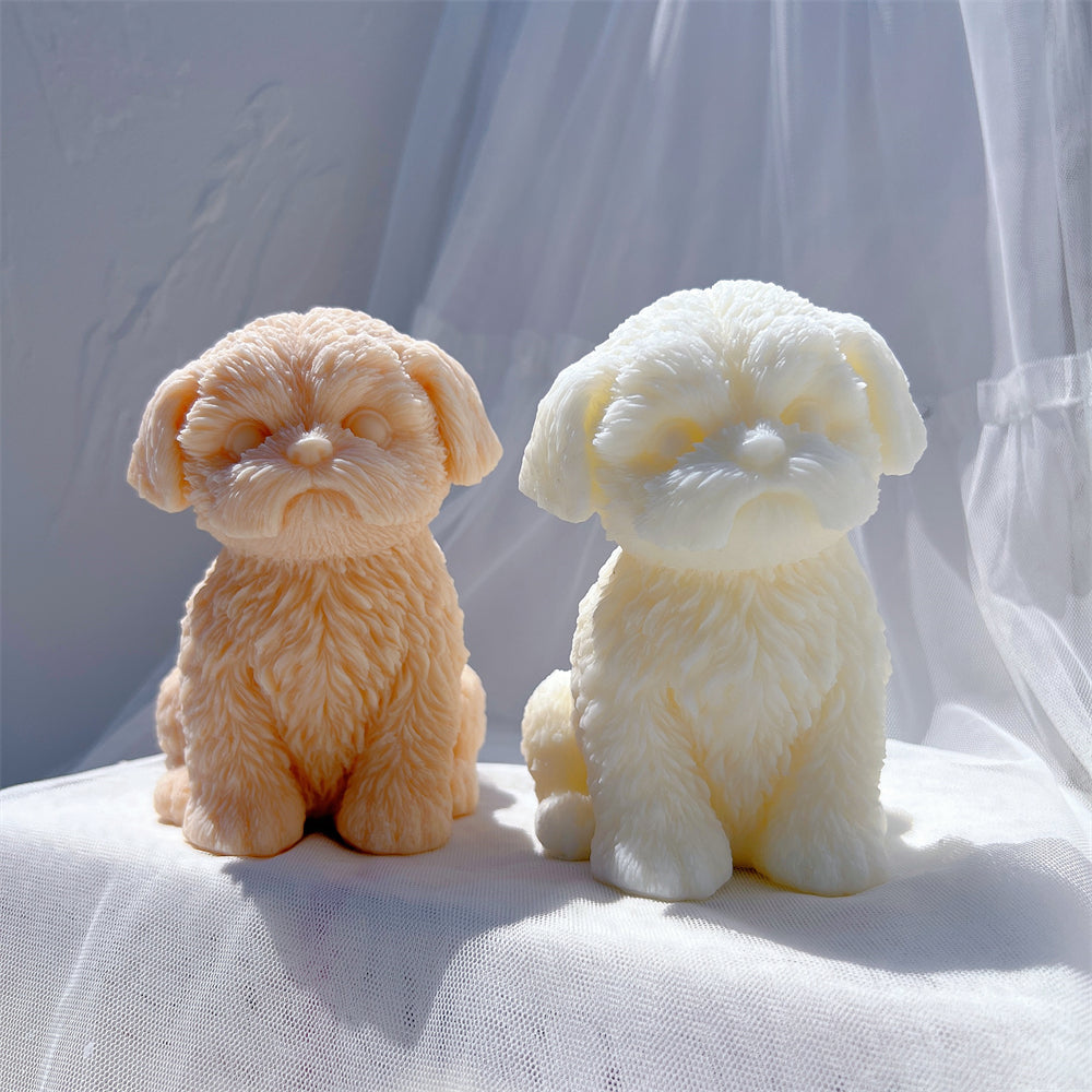 High-quality Shih Tzu Puppy Candle Mould silicone candle mould from MYKA Candles and Moulds, great for resin moulds and professional baking mould needs.