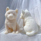 A premium Siberian Husky Puppy Candle Mould silicone candle mold by MYKA Candles and Moulds, a versatile tool for soap, resin, and cake mould crafting.