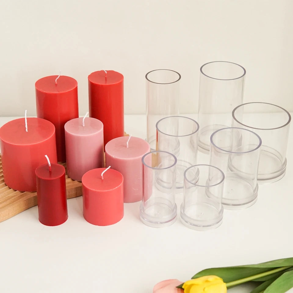 A premium Simple Pillar Candle Moulds silicone candle mold by MYKA Candles and Moulds, a versatile tool for soap, resin, and cake mould crafting.