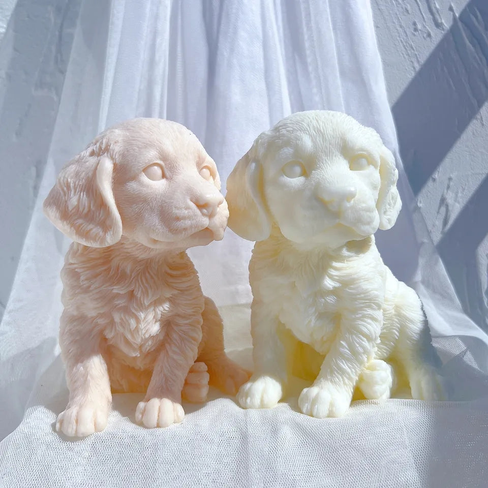 A premium Springer Spaniel Puppy Candle Mould silicone candle mold by MYKA Candles and Moulds, a versatile tool for soap, resin, and cake mould crafting.