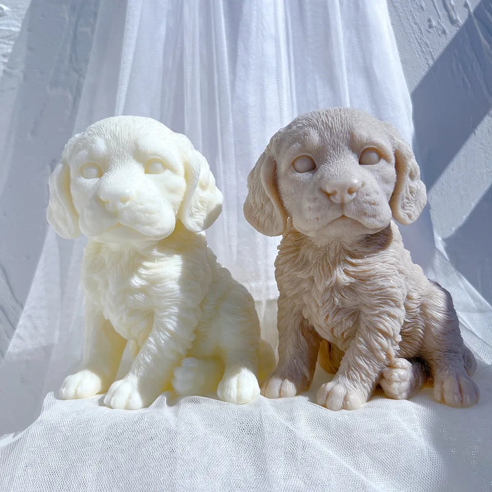 A detailed Springer Spaniel Puppy Candle Mould silicone candle mould by MYKA Candles and Moulds, perfect for candle making, soap moulds, and resin moulds.