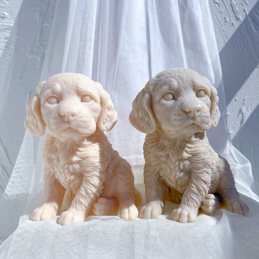 Professional Springer Spaniel Puppy Candle Mould silicone candle mould by MYKA Candles and Moulds, also used for resin moulds and baking mould designs.