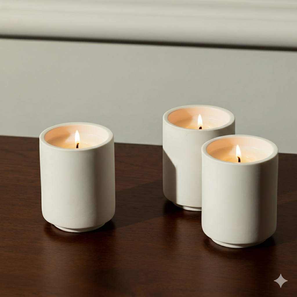 The Step Candle Jar Mould silicone candle mould by MYKA Candles and Moulds, a top choice for luxury vessel moulds and candle moulds.