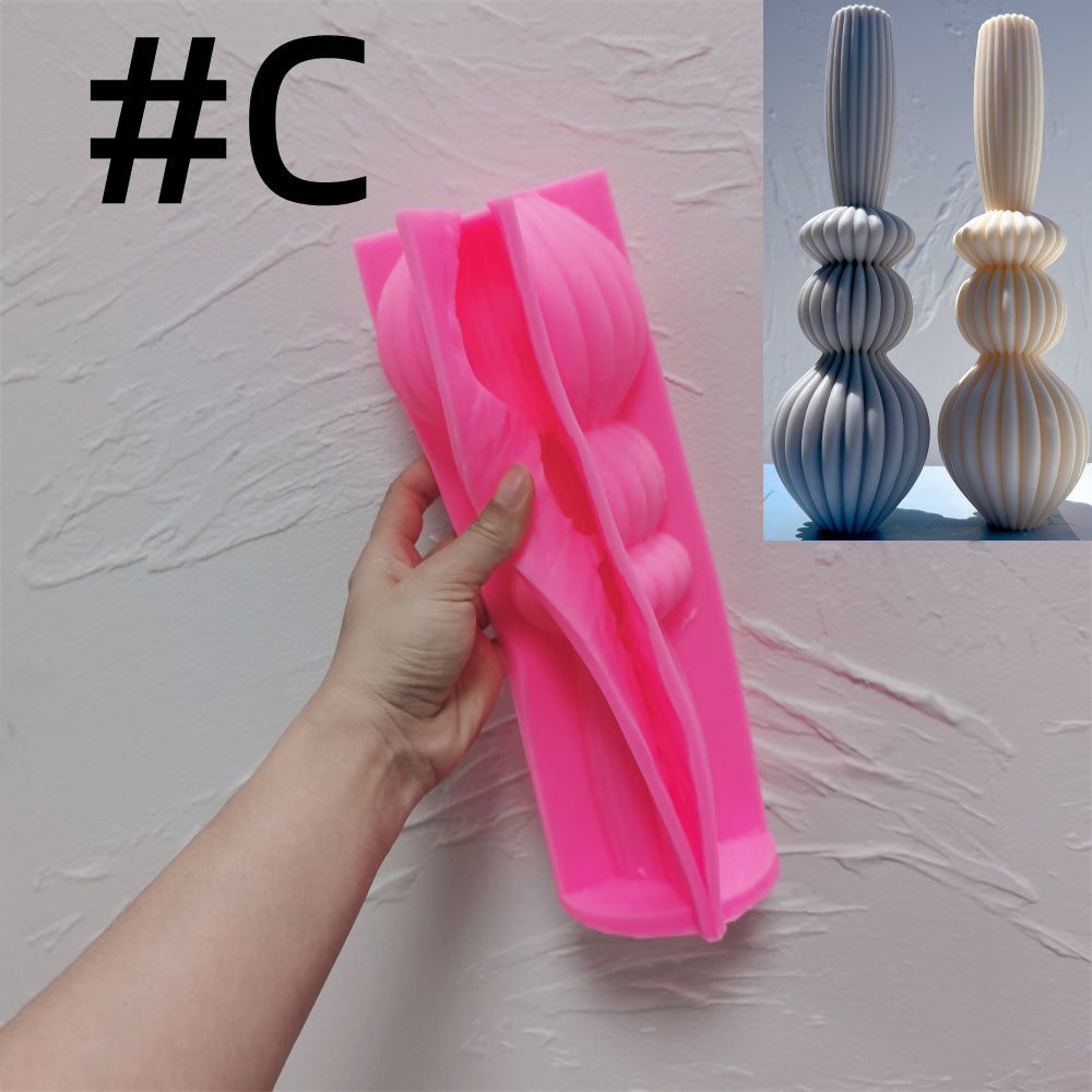 The Striped Vase Moulds silicone candle mould from MYKA Candles and Moulds, a professional supply for vessel casting and candle making.