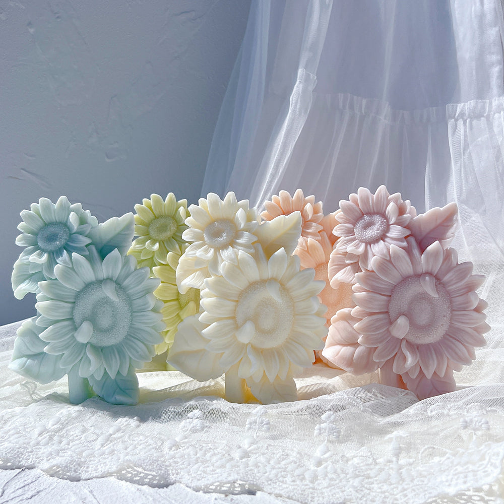 Durable Sunflower Candle Mould silicone candle mould by MYKA Candles and Moulds, ideal for resin moulds, soap moulds, and cake mould creations.