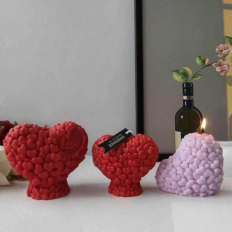 A premium Sweet Heart Silicone Candle Moulds silicone candle mold by MYKA Candles and Moulds, a versatile tool for soap, resin, and cake mould crafting.