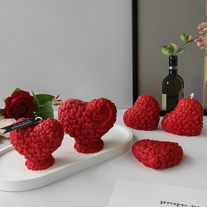 A heat-resistant Sweet Heart Silicone Candle Moulds silicone candle mould by MYKA Candles and Moulds, ideal for soap, resin, and baking mould applications.