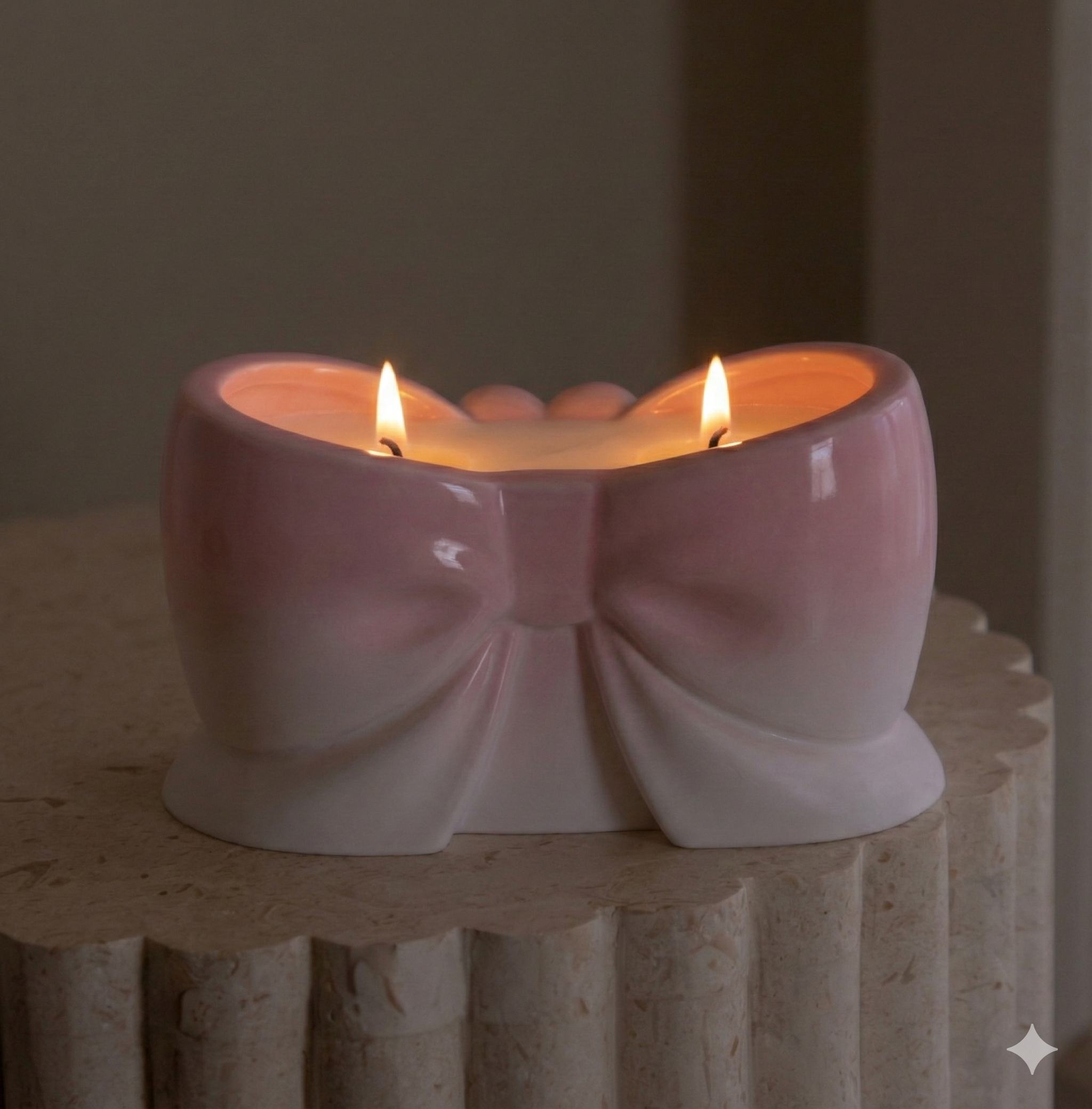 A high-performance Sweetheart Bow Vessel Mould silicone candle mold from MYKA Candles and Moulds for resin art and vessel making.