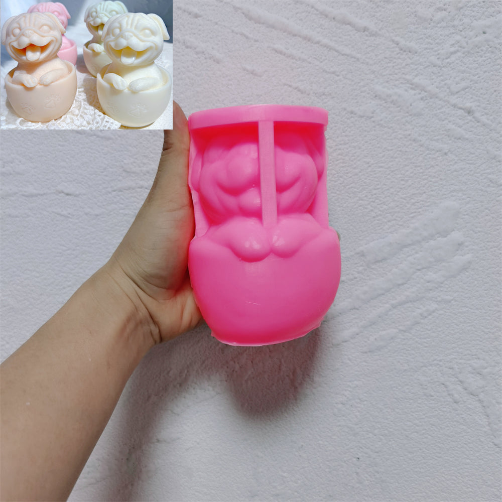 The Teacup Puppy Candle Moulds silicone candle mould by MYKA Candles and Moulds, a top choice for artistic resin moulds and baking moulds.
