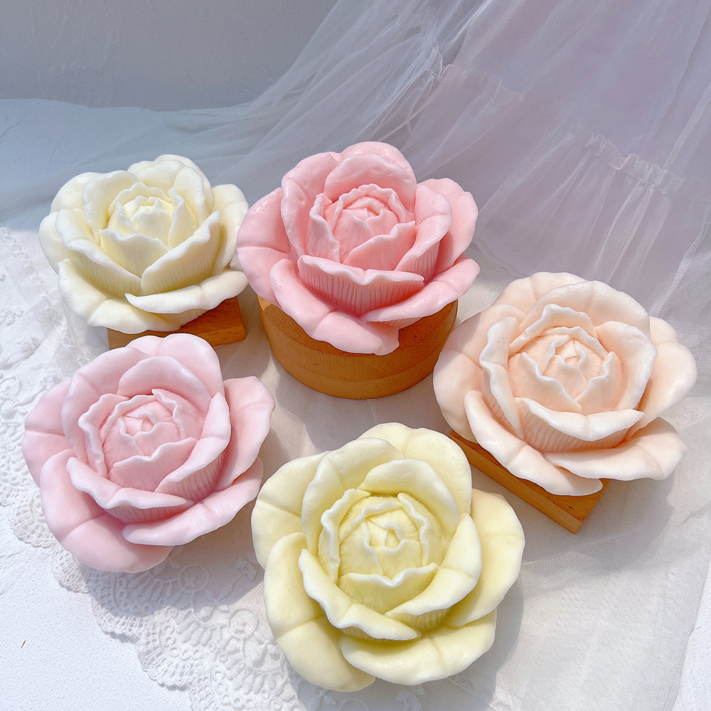 The Textured Rose Candle Moulds silicone candle mould by MYKA Candles and Moulds, a must-have for resin moulds and DIY baking mould enthusiasts.