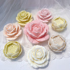 Crafting with the Textured Rose Candle Moulds silicone candle mould by MYKA Candles and Moulds, also used for soap, resin, and cake moulds.
