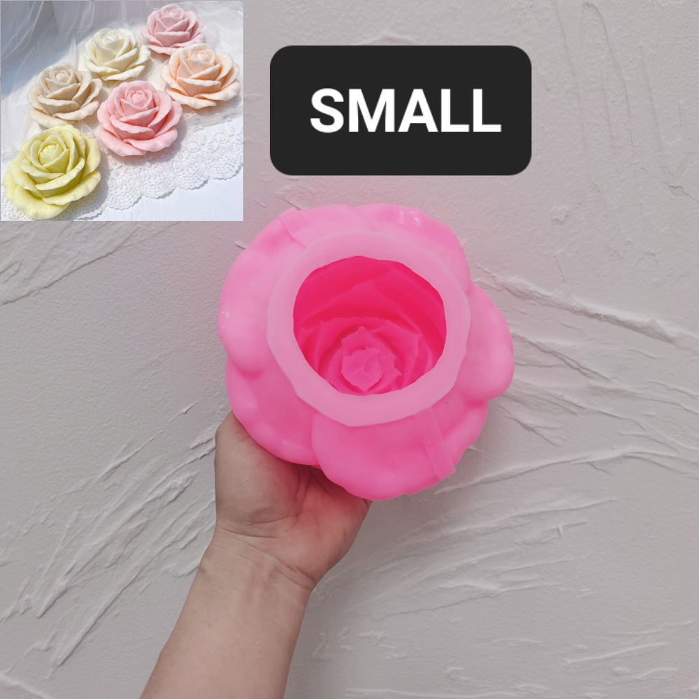 A high-performance Textured Rose Candle Moulds silicone candle mold from MYKA Candles and Moulds for resin art and professional baking mould use.