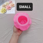 A high-performance Textured Rose Candle Moulds silicone candle mold from MYKA Candles and Moulds for resin art and professional baking mould use.