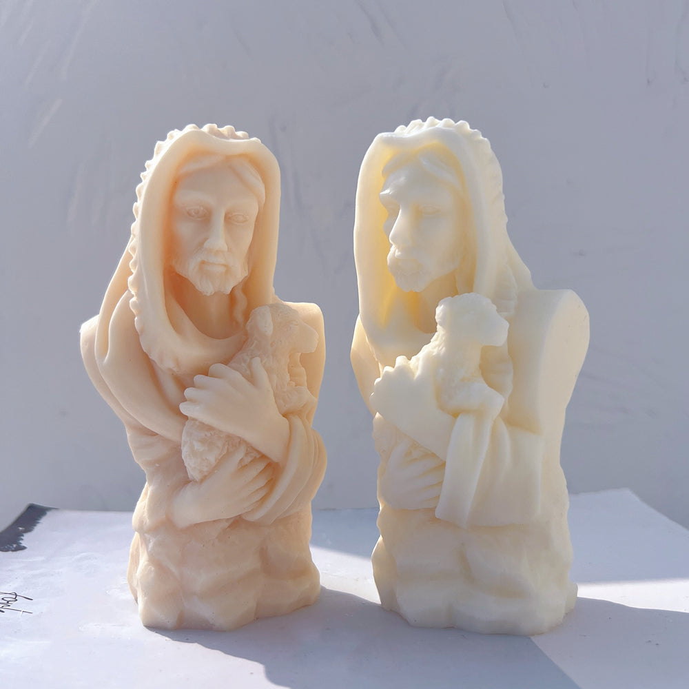 Durable The Good Shepherd Silicone Candle Mould silicone candle mould by MYKA Candles and Moulds, ideal for resin moulds, soap moulds, and cake mould creations.