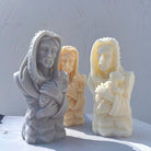 The flexible The Good Shepherd Silicone Candle Mould silicone candle mould by MYKA Candles and Moulds, suitable for soap moulds and food-grade cake mould use.