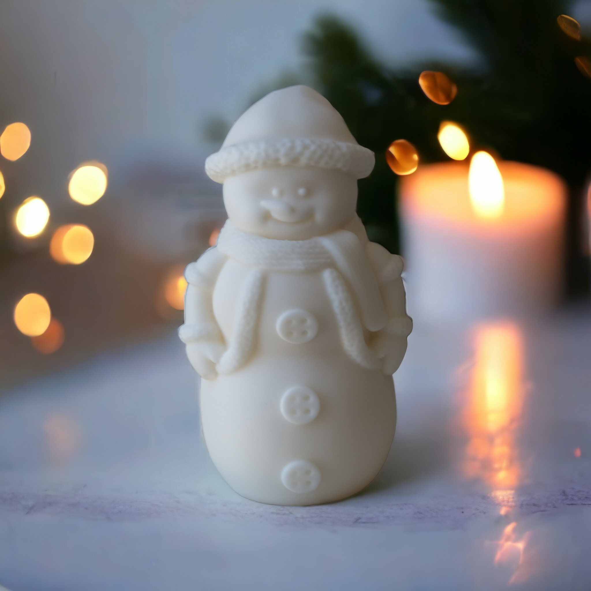 Precision-designed Three-Tier Snowman Silicone Candle Mould silicone candle mold by MYKA Candles and Moulds for resin moulds and gourmet cake mould designs.