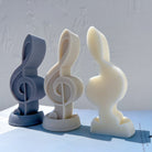 Precision-designed Treble Clef Music Note Candle Mould silicone candle mold by MYKA Candles and Moulds for resin moulds and gourmet cake mould designs.