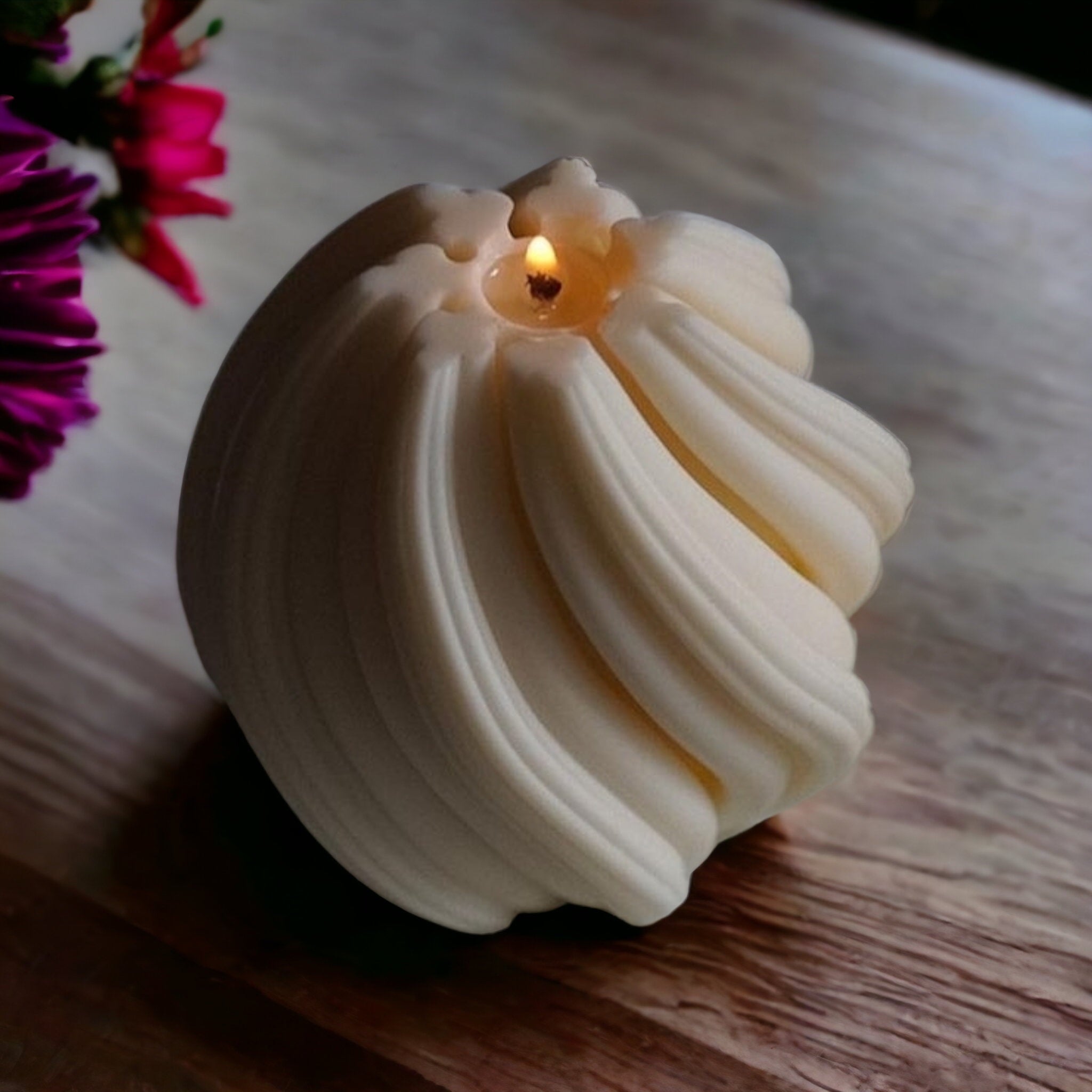 The Twirl Candle Moulds silicone candle mould by MYKA Candles and Moulds, perfect for small business candle, soap, and cake mould production.