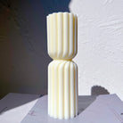 A detailed Twisted Hourglass Candle Moulds silicone candle mould by MYKA Candles and Moulds, perfect for candle making, soap moulds, and resin moulds.