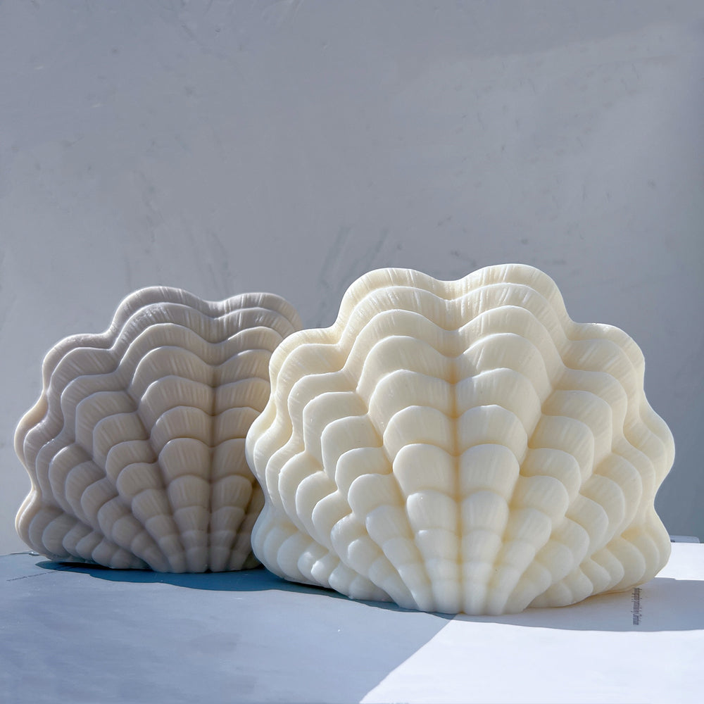 A versatile XL Seashell Candle Mould silicone candle mould by MYKA Candles and Moulds, suitable for resin moulds and decorative cake mould shapes.