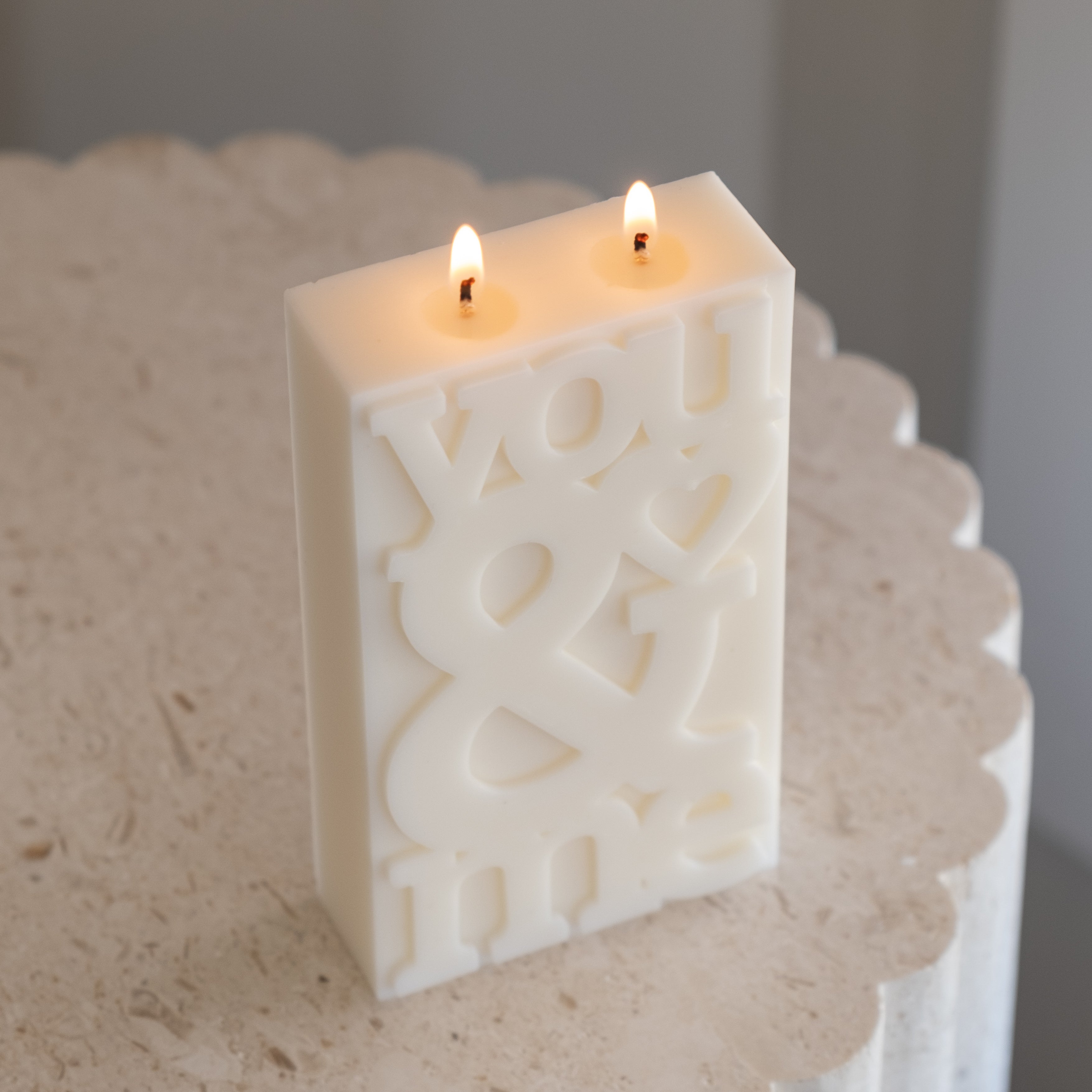 Professional You & Me Candle Mould silicone candle mould by MYKA Candles and Moulds, also used for resin moulds and baking mould designs.