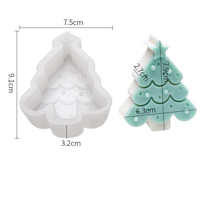 Gingerbread Tree Candle Mould 5 - Silicone Mould, Mold for DIY Candles. Created using candle making kit with cotton candle wicks and candle colour chips. Using soy wax for pillar candles. Sold by Myka Candles Moulds Australia