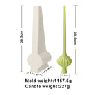 Lantern Candle Moulds 2 - Silicone Mould, Mold for DIY Candles. Created using candle making kit with cotton candle wicks and candle colour chips. Using soy wax for pillar candles. Sold by Myka Candles Moulds Australia