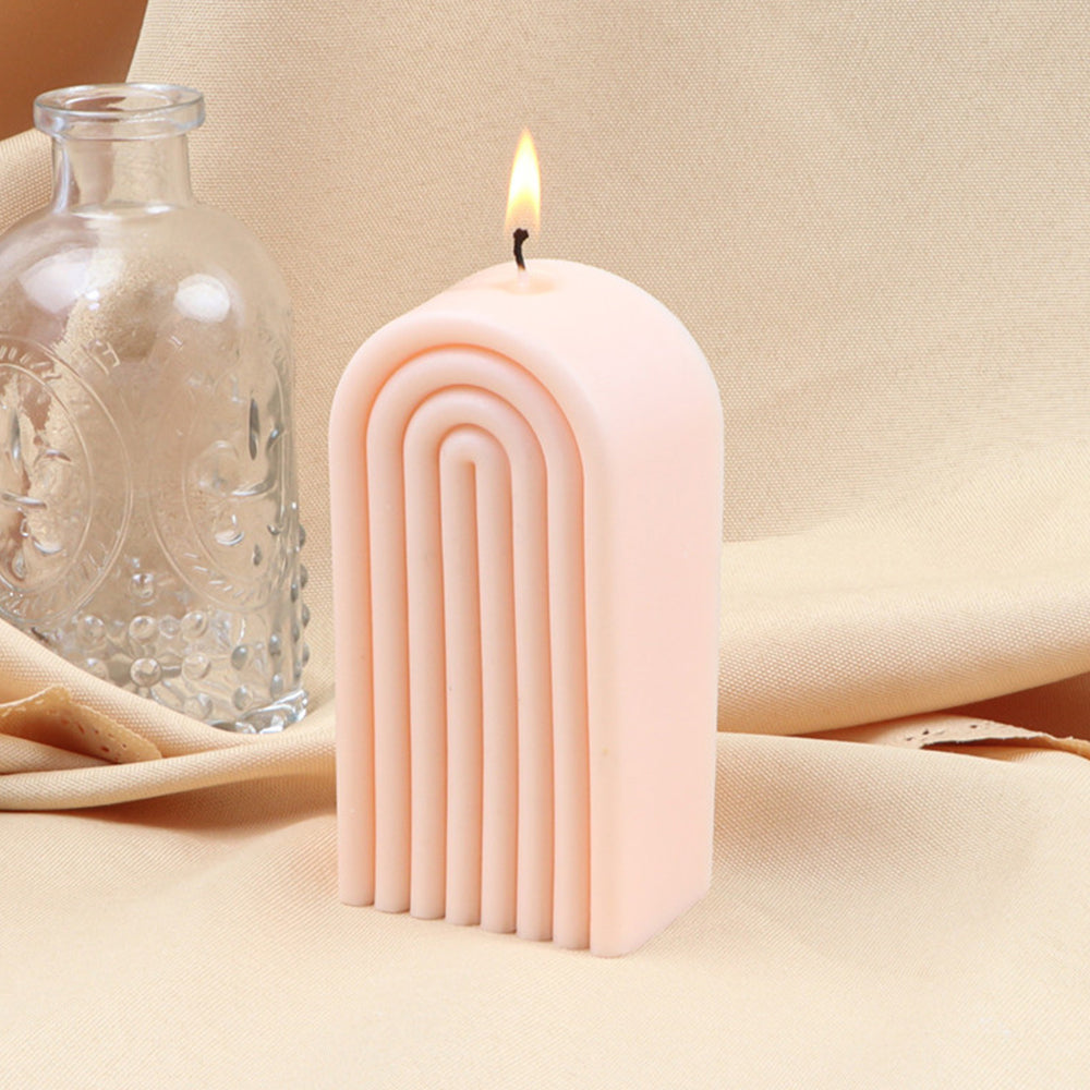 Arch Candle Mould 0 - Silicone Mould, Mold for DIY Candles. Created using candle making kit with cotton candle wicks and candle colour chips. Using soy wax for pillar candles. Sold by Myka Candles Moulds Australia