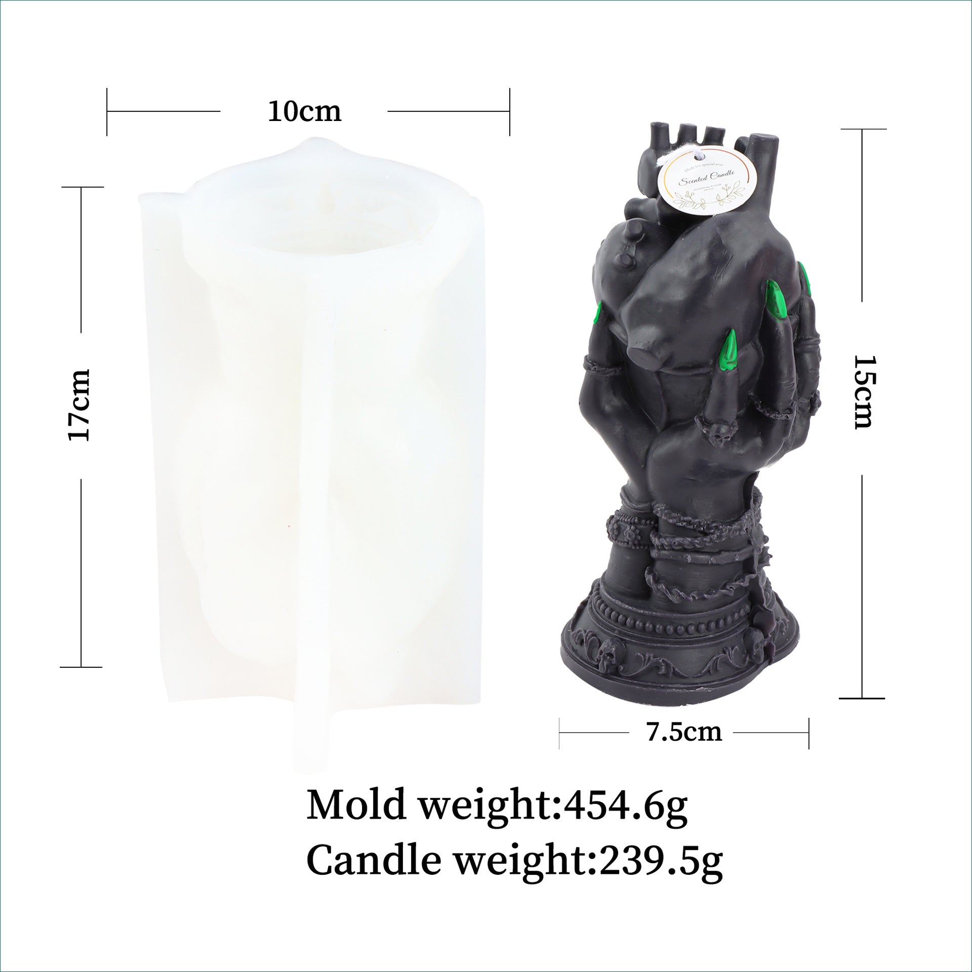 Enchanted Heart Candle Mould 2 - Silicone Mould, Mold for DIY Candles. Created using candle making kit with cotton candle wicks and candle colour chips. Using soy wax for pillar candles. Sold by Myka Candles Moulds Australia