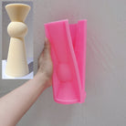 Ribbed Conical Pillar Candle Mould 6 - Silicone Mould, Mold for DIY Candles. Created using candle making kit with cotton candle wicks and candle colour chips. Using soy wax for pillar candles. Sold by Myka Candles Moulds Australia