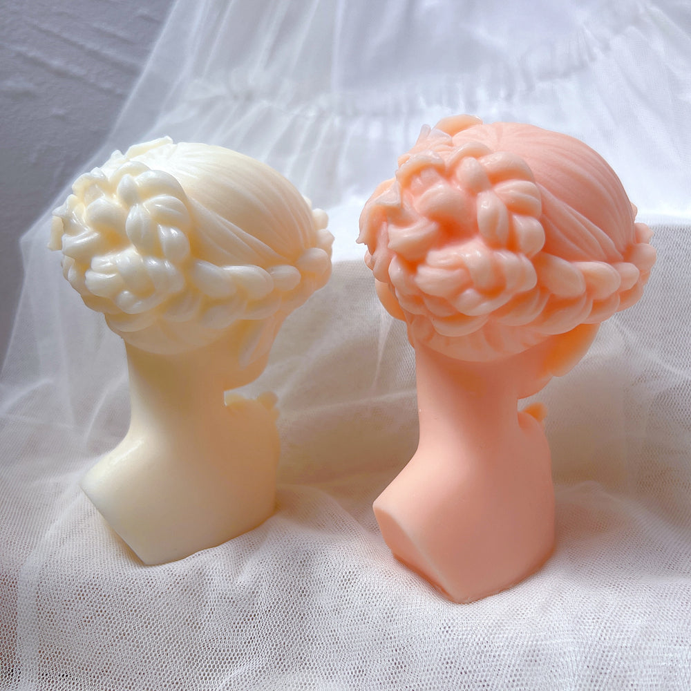 Pixie Candle Mould 4 - Silicone Mould, Mold for DIY Candles. Created using candle making kit with cotton candle wicks and candle colour chips. Using soy wax for pillar candles. Sold by Myka Candles Moulds Australia