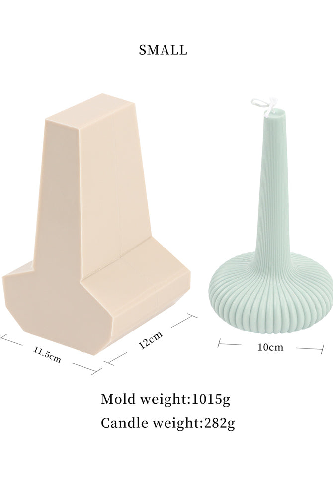 Lamp Candle Mould 3 - Silicone Mould, Mold for DIY Candles. Created using candle making kit with cotton candle wicks and candle colour chips. Using soy wax for pillar candles. Sold by Myka Candles Moulds Australia