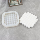 Bubble Tray Candle Mould 3 - Silicone Mould, Mold for DIY Candles. Created using candle making kit with cotton candle wicks and candle colour chips. Using soy wax for pillar candles. Sold by Myka Candles Moulds Australia