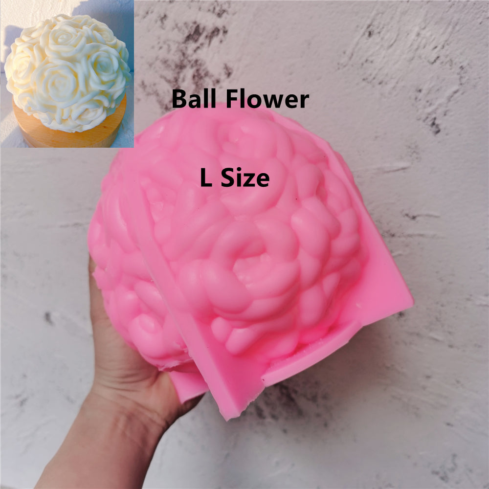 Rose Bunch Candle Moulds 6 - Silicone Mould, Mold for DIY Candles. Created using candle making kit with cotton candle wicks and candle colour chips. Using soy wax for pillar candles. Sold by Myka Candles Moulds Australia