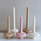 Acrylic Lamp Candle Moulds 2 - Silicone Mould, Mold for DIY Candles. Created using candle making kit with cotton candle wicks and candle colour chips. Using soy wax for pillar candles. Sold by Myka Candles Moulds Australia