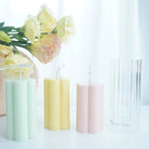 Blossom Pillar Candle Mould 2 - Silicone Mould, Mold for DIY Candles. Created using candle making kit with cotton candle wicks and candle colour chips. Using soy wax for pillar candles. Sold by Myka Candles Moulds Australia