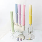 Twist Ribbed Pillar Candle Mould 0 - Silicone Mould, Mold for DIY Candles. Created using candle making kit with cotton candle wicks and candle colour chips. Using soy wax for pillar candles. Sold by Myka Candles Moulds Australia
