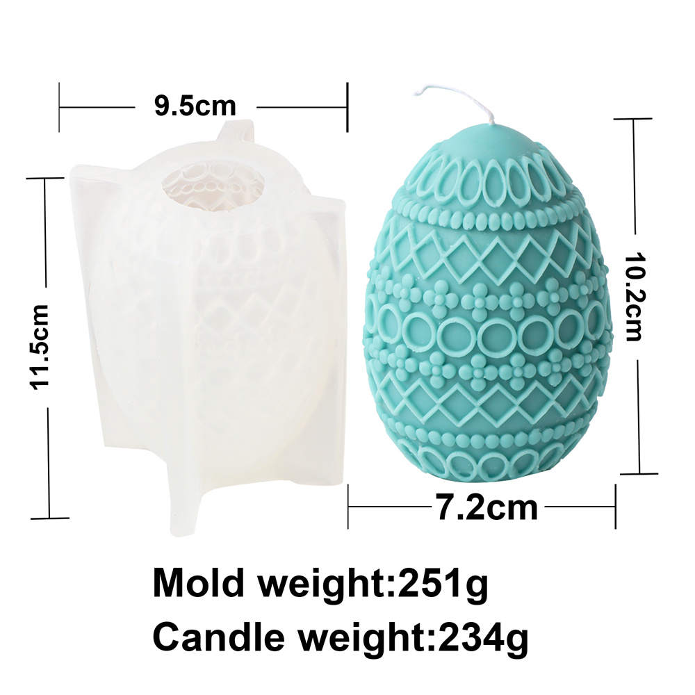 Egg Candle Moulds 4 - Silicone Mould, Mold for DIY Candles. Created using candle making kit with cotton candle wicks and candle colour chips. Using soy wax for pillar candles. Sold by Myka Candles Moulds Australia