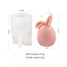 Bunny Egg Candle Moulds 2 - Silicone Mould, Mold for DIY Candles. Created using candle making kit with cotton candle wicks and candle colour chips. Using soy wax for pillar candles. Sold by Myka Candles Moulds Australia