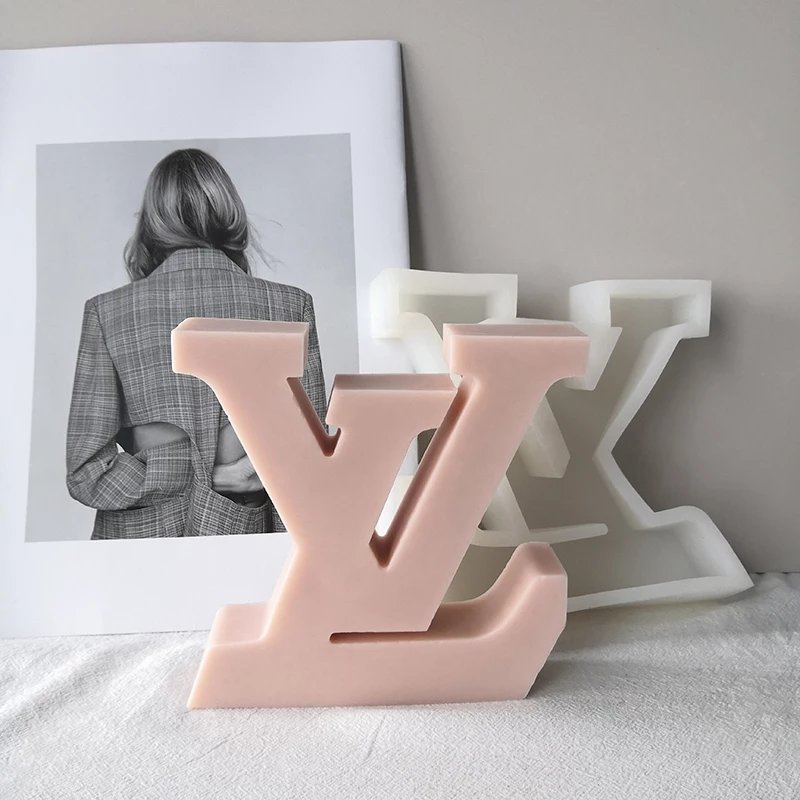 Buy LV Logo, Handmade Silicone Mold Mould sugarcraft Candle Clay
