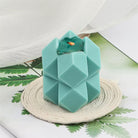 Sharp Cube Candle Mould 2 - Silicone Mould, Mold for DIY Candles. Created using candle making kit with cotton candle wicks and candle colour chips. Using soy wax for pillar candles. Sold by Myka Candles Moulds Australia