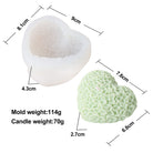 Flower Heart Candle Mould 9 - Silicone Mould, Mold for DIY Candles. Created using candle making kit with cotton candle wicks and candle colour chips. Using soy wax for pillar candles. Sold by Myka Candles Moulds Australia