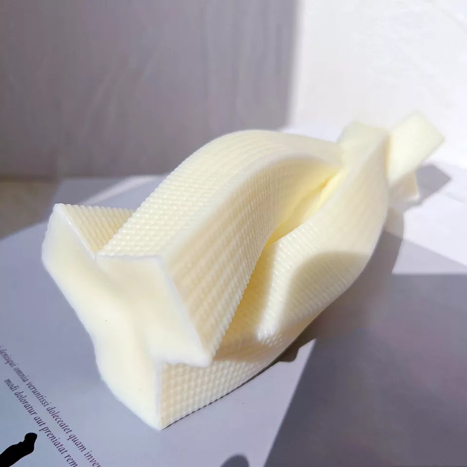 Twisted Tower Candle Mould 5 - Silicone Mould, Mold for DIY Candles. Created using candle making kit with cotton candle wicks and candle colour chips. Using soy wax for pillar candles. Sold by Myka Candles Moulds Australia